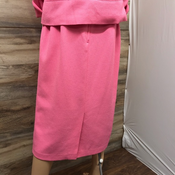 SAG HARBOR Women 2Piece Skirt/Blazer Suit Petite Pink Button Up - Picture 3 of 10